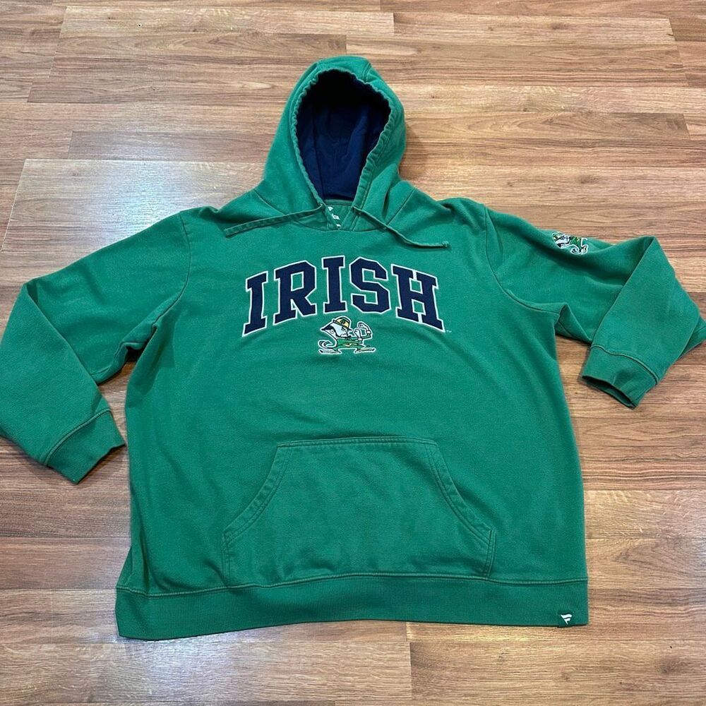 Notre Dame Fighting Irish Hoodie Sweatshirt Green | Men Size 2XL